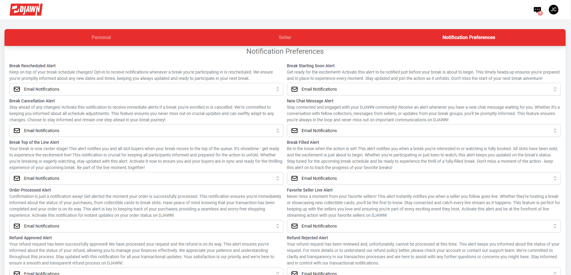 Manage Your Email Notifications