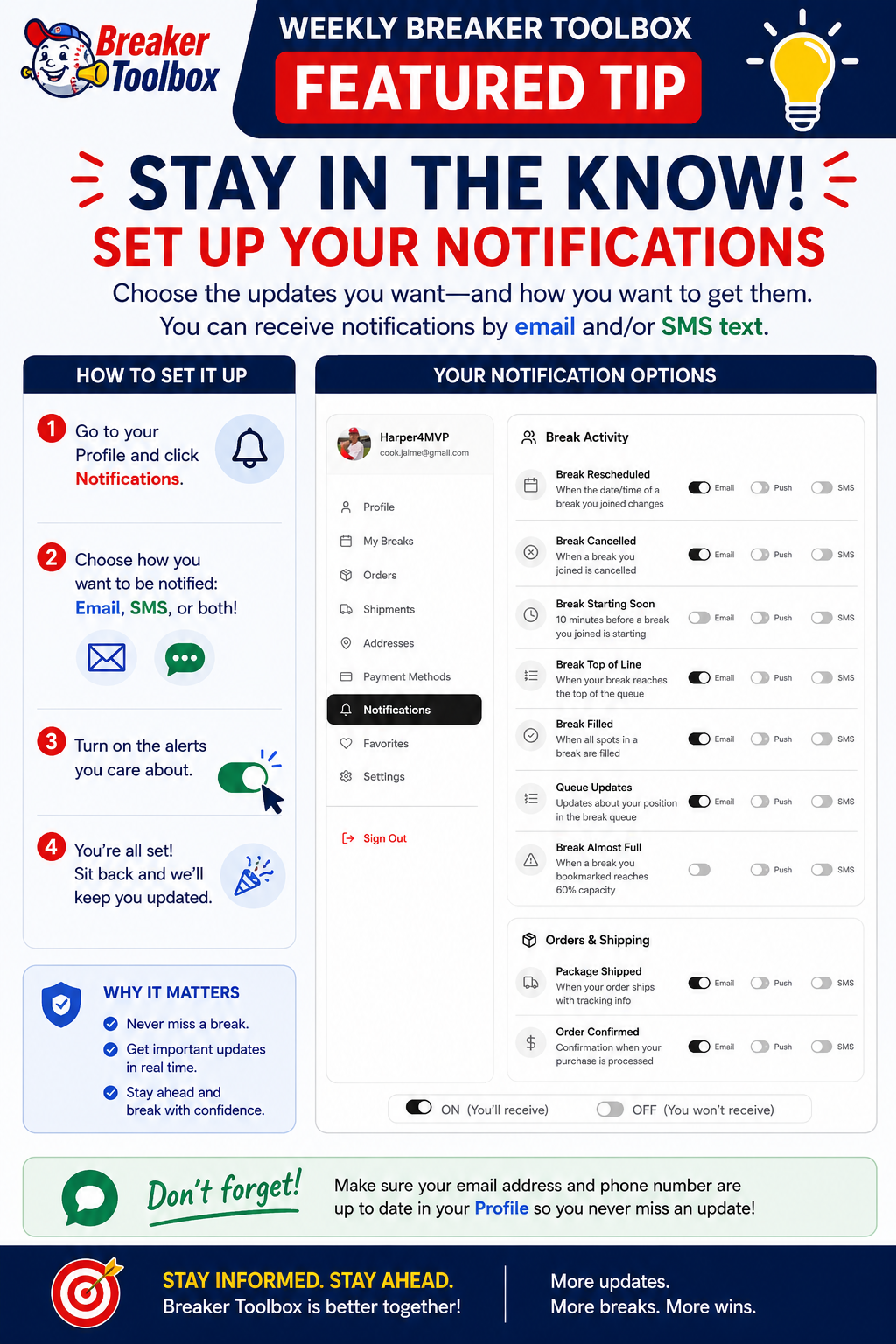 Set up your notifications