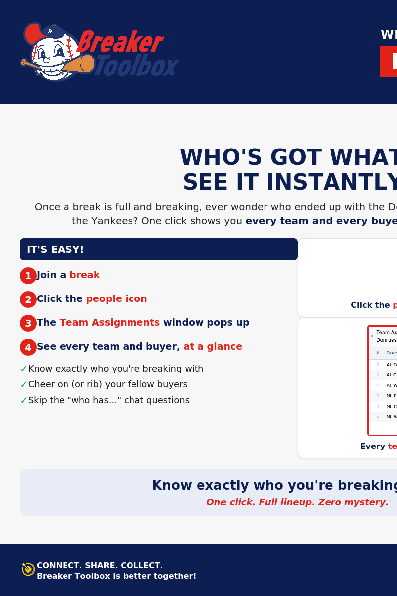 See who's got what team, instantly